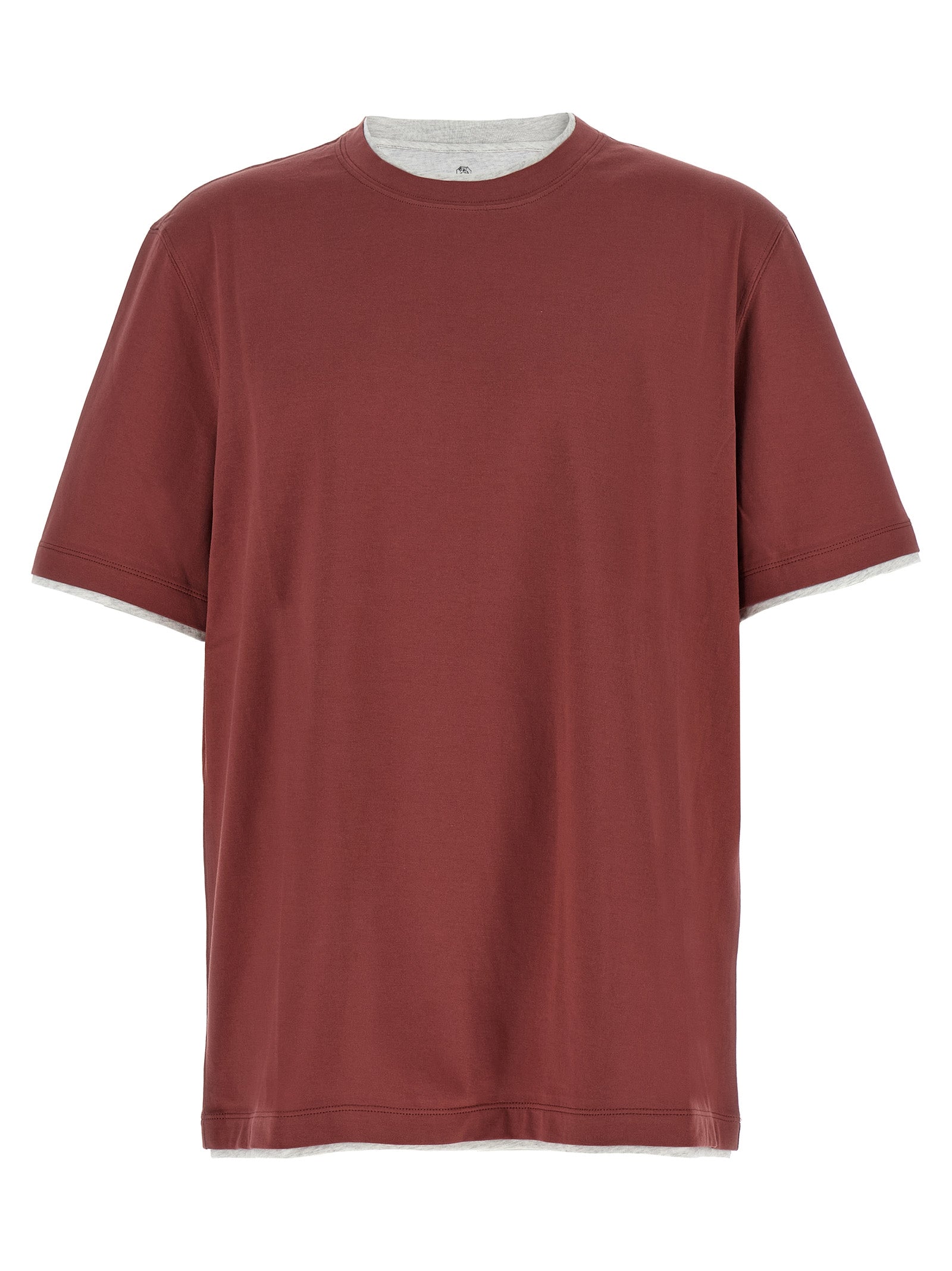 Brunello Cucinelli Camiseta de Algodón Multicolor