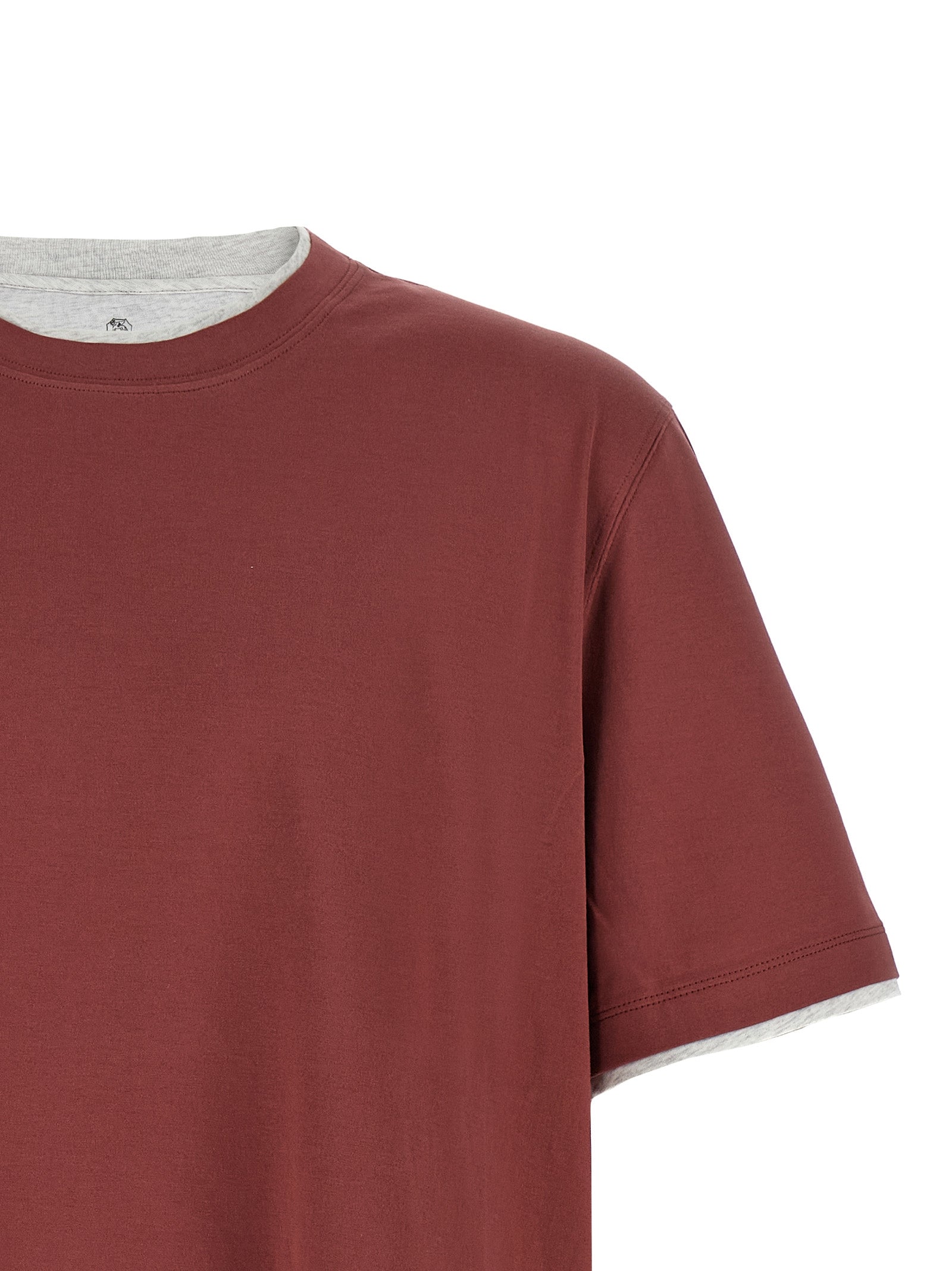 Brunello Cucinelli Camiseta de Algodón Multicolor