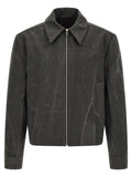 SÉFR Gray Cotton Full-Length Jacket