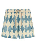 Ballantyne Blue Polyester Swim Shorts