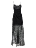 Ermanno Scervino Black Polyester Long Dress