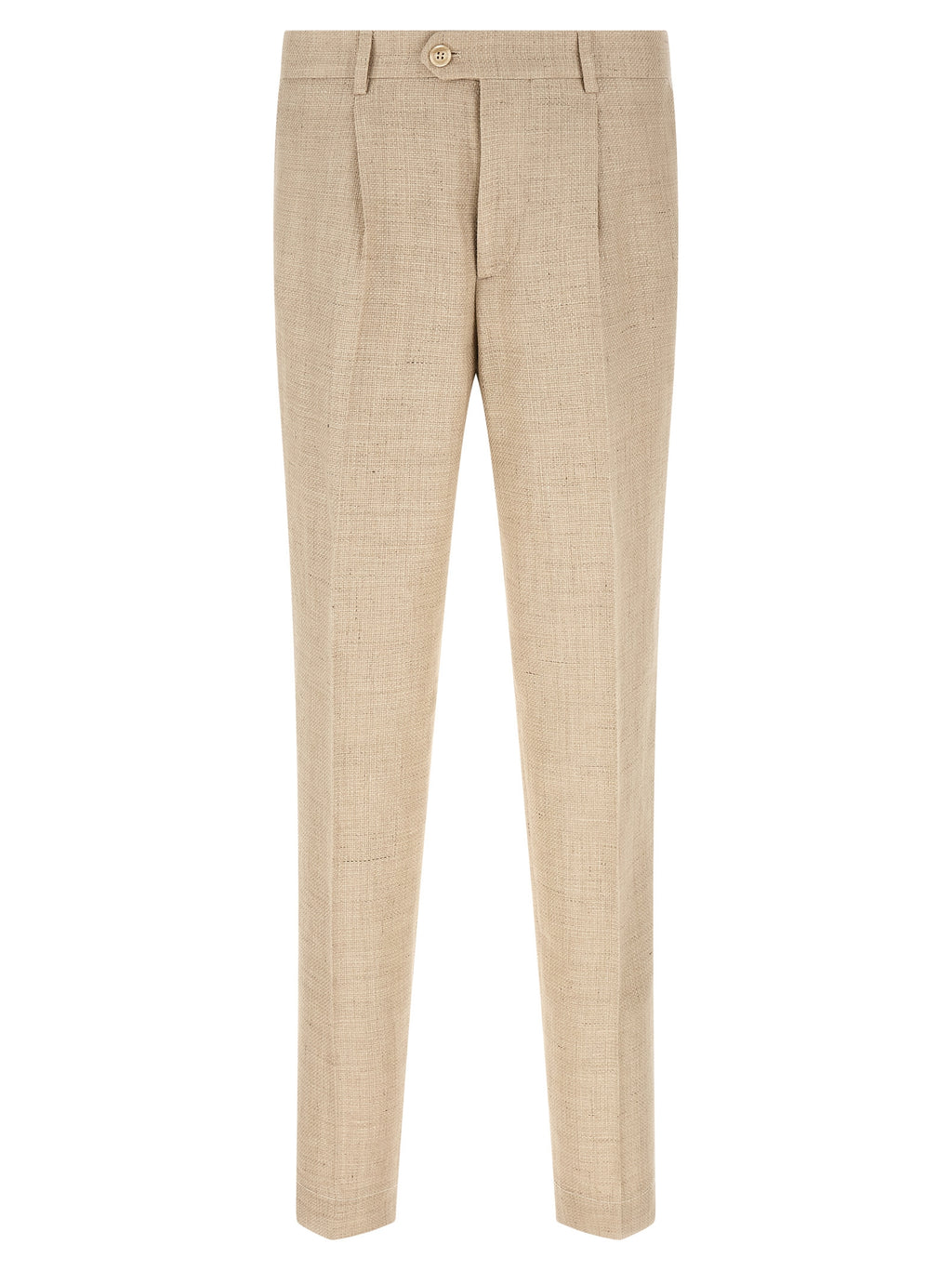 Traje de dos piezas de seda beige Brunello Cucinelli