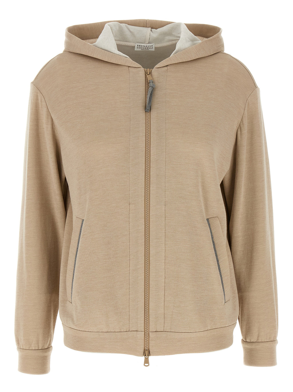 Brunello Cucinelli Beige Cotton Hoodie