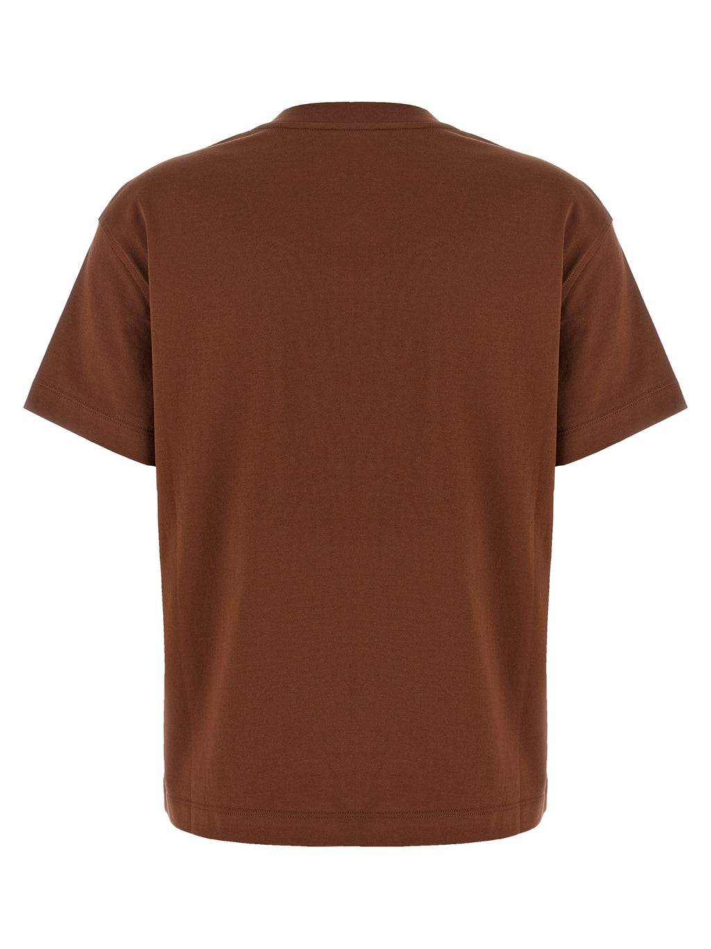 Camiseta de algodón marrón Brunello Cucinelli