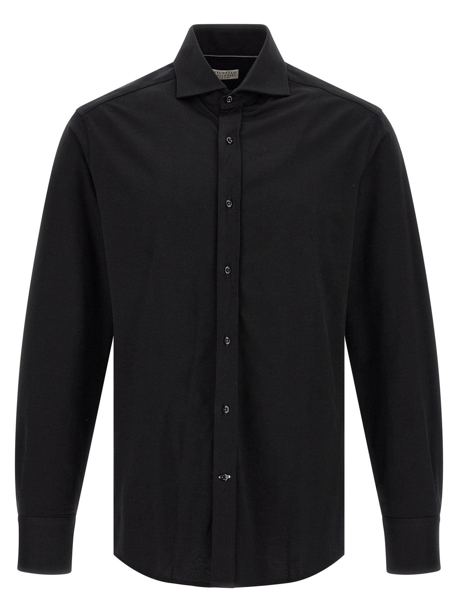 Blusa negra de algodón Brunello Cucinelli