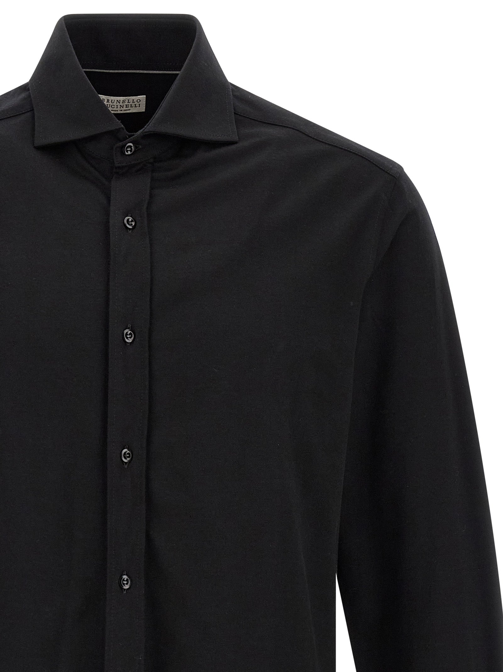 Blusa negra de algodón Brunello Cucinelli
