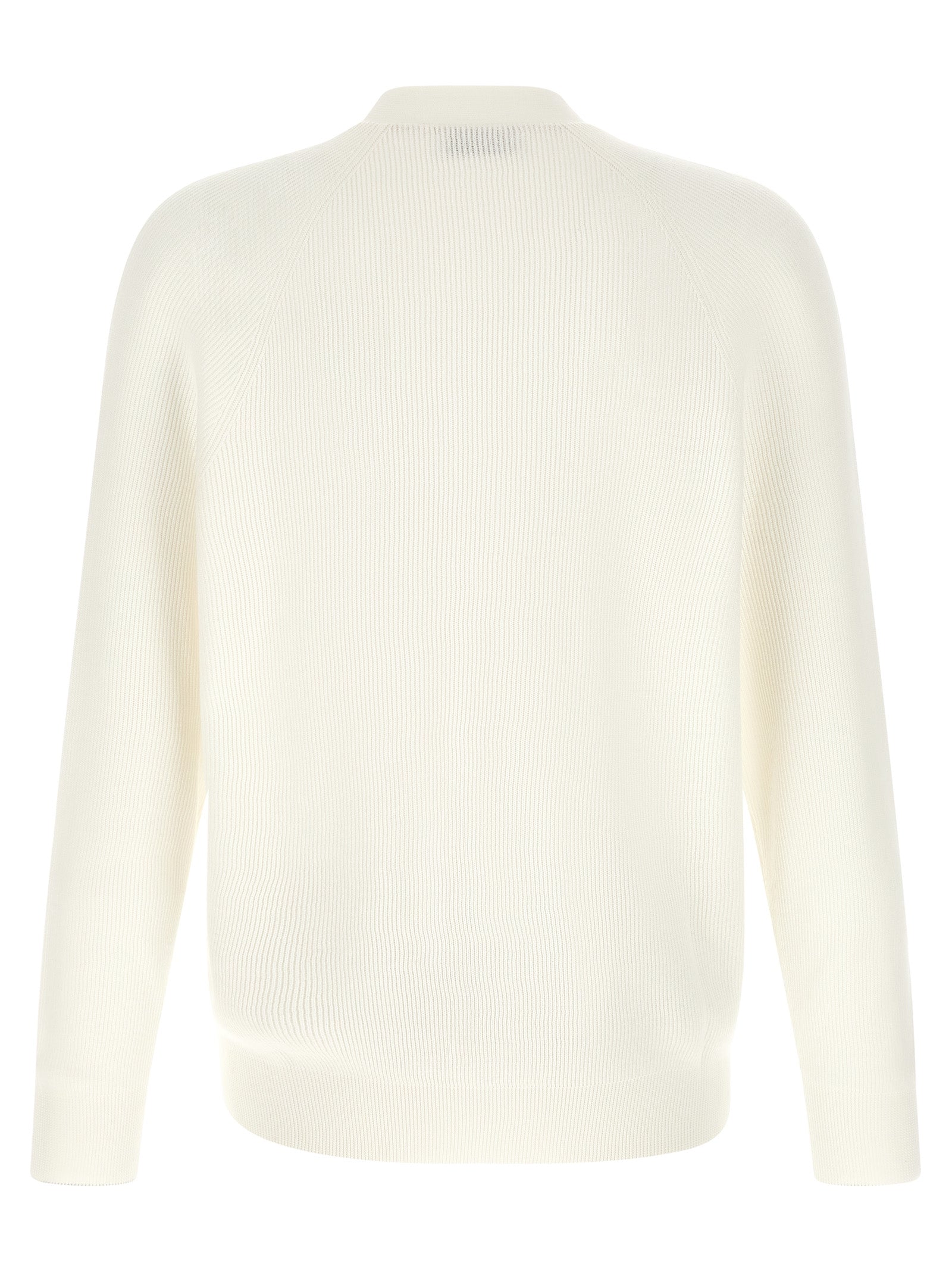 Cárdigan de algodón blanco Brunello Cucinelli