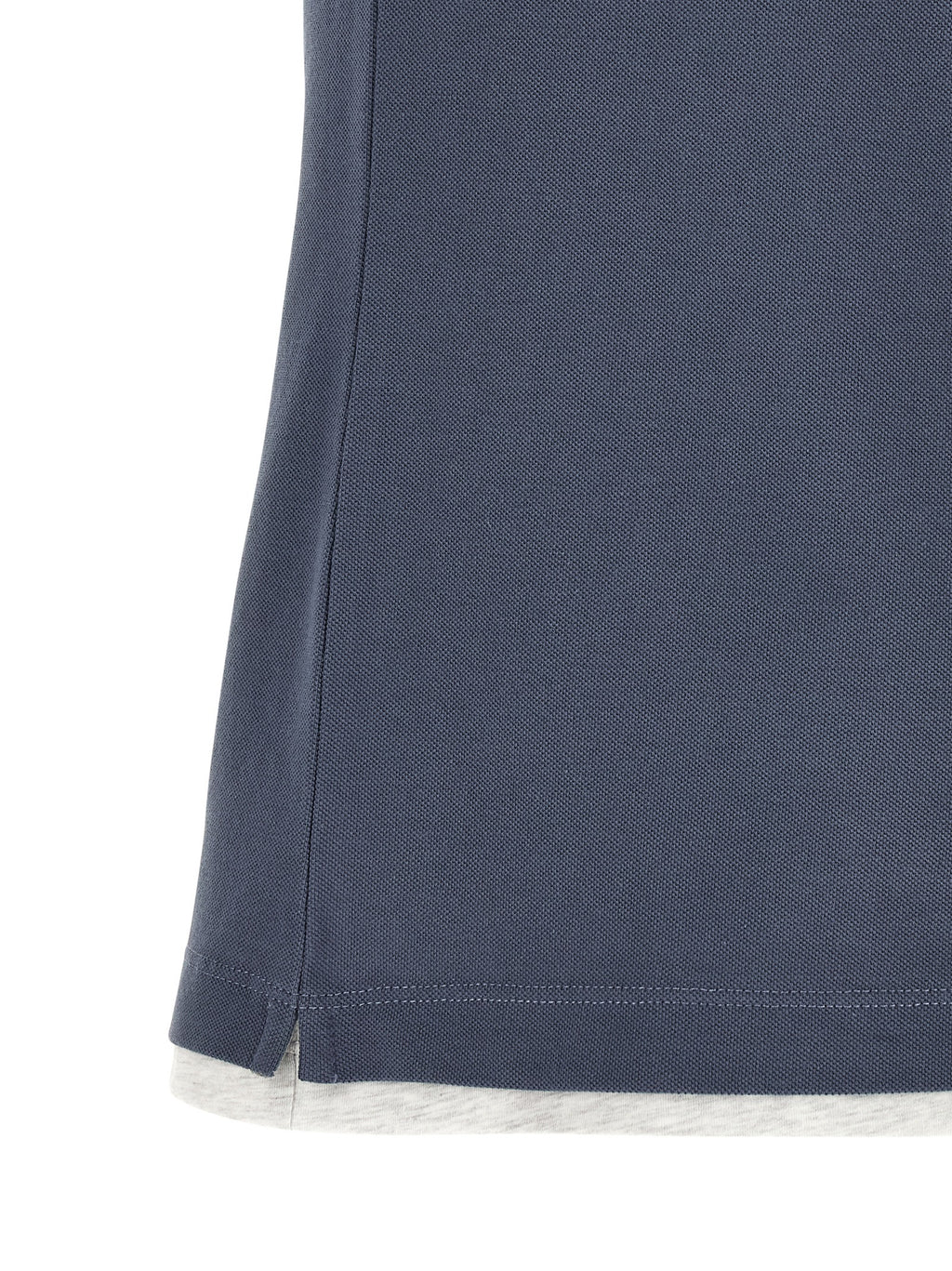 Polo azul de algodón de Brunello Cucinelli