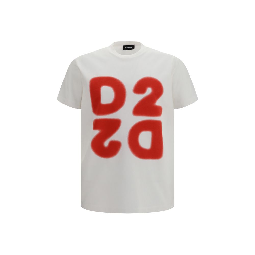 Camiseta de algodón blanca Dsquared²