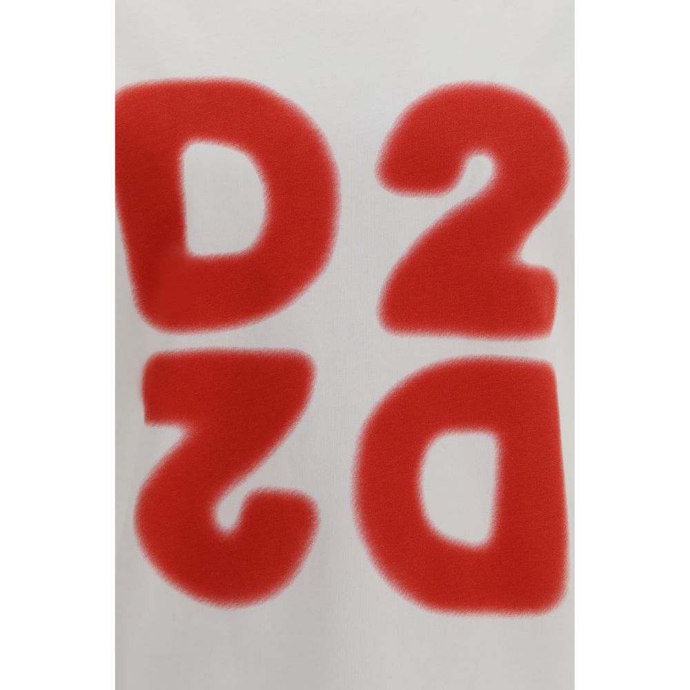 Camiseta de algodón blanca Dsquared²