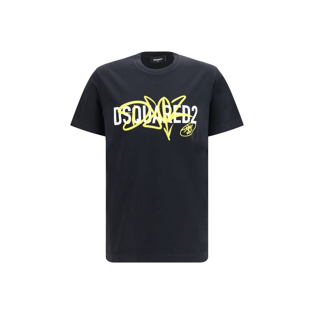 Camiseta de algodón negra Dsquared²