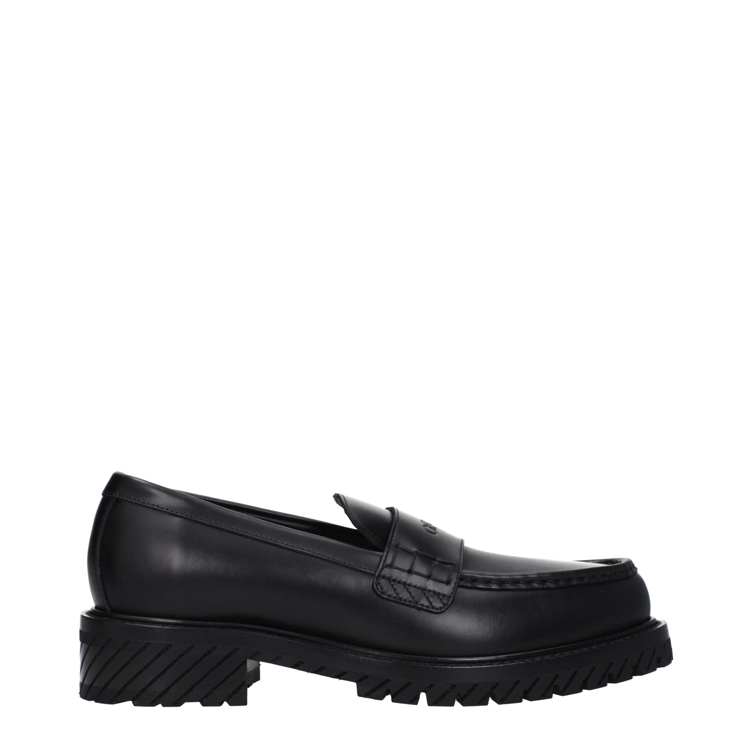 Mocasines sin cordones Off-White de piel negra