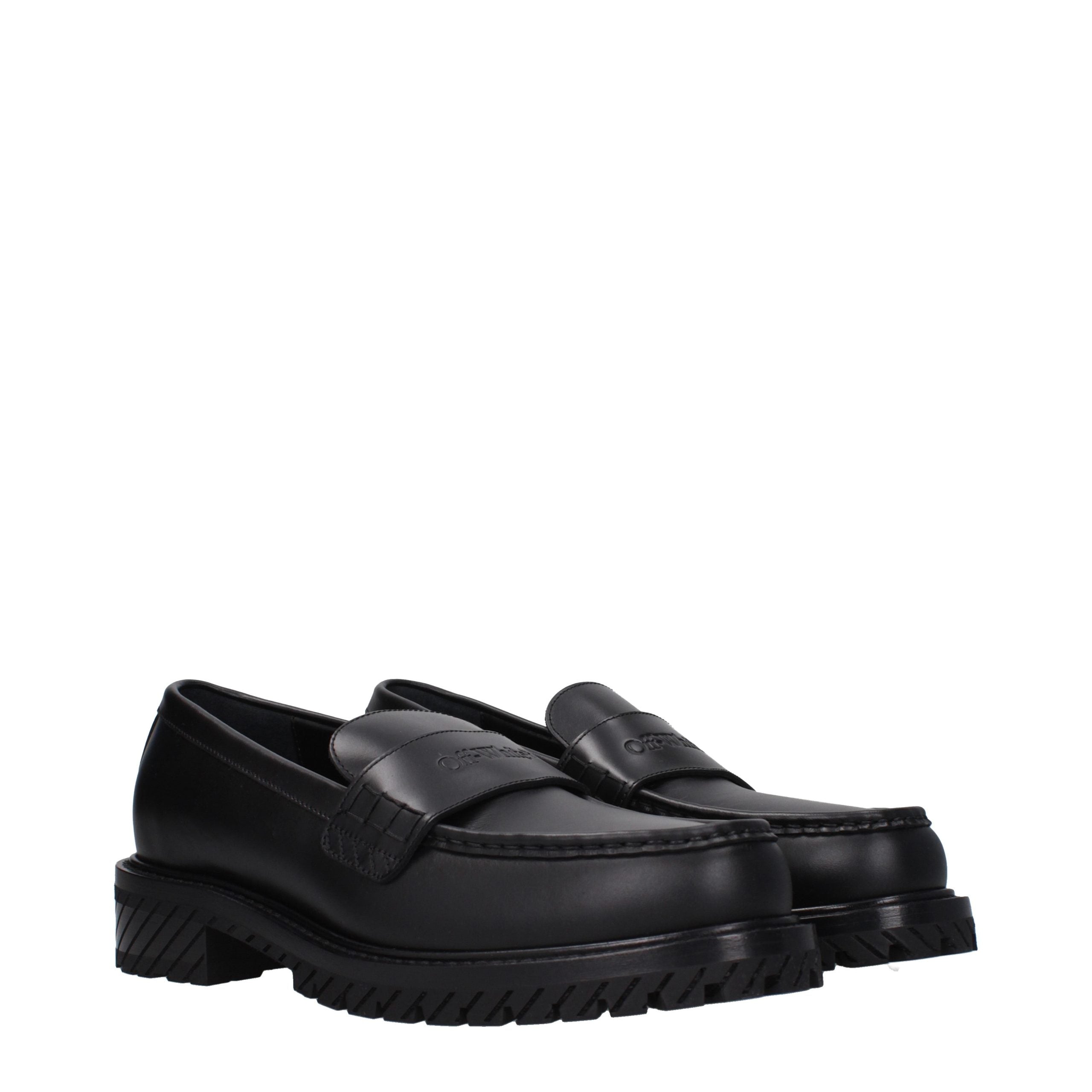 Mocasines sin cordones Off-White de piel negra