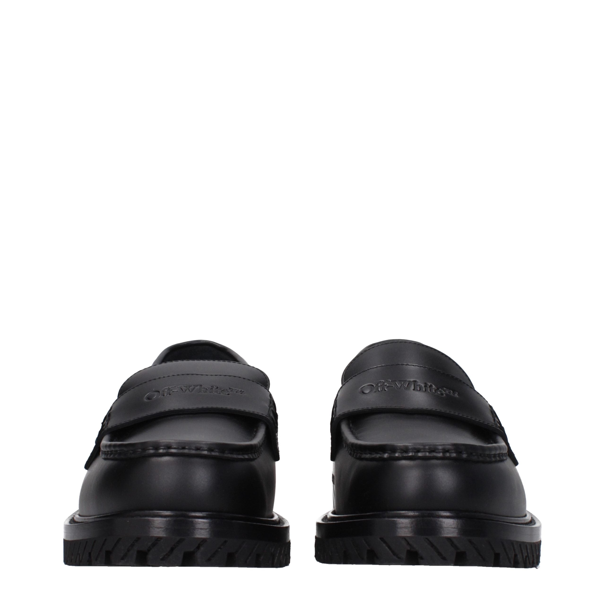 Mocasines sin cordones Off-White de piel negra