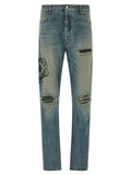 Amiri Blue Cotton Relaxed Fit Jeans