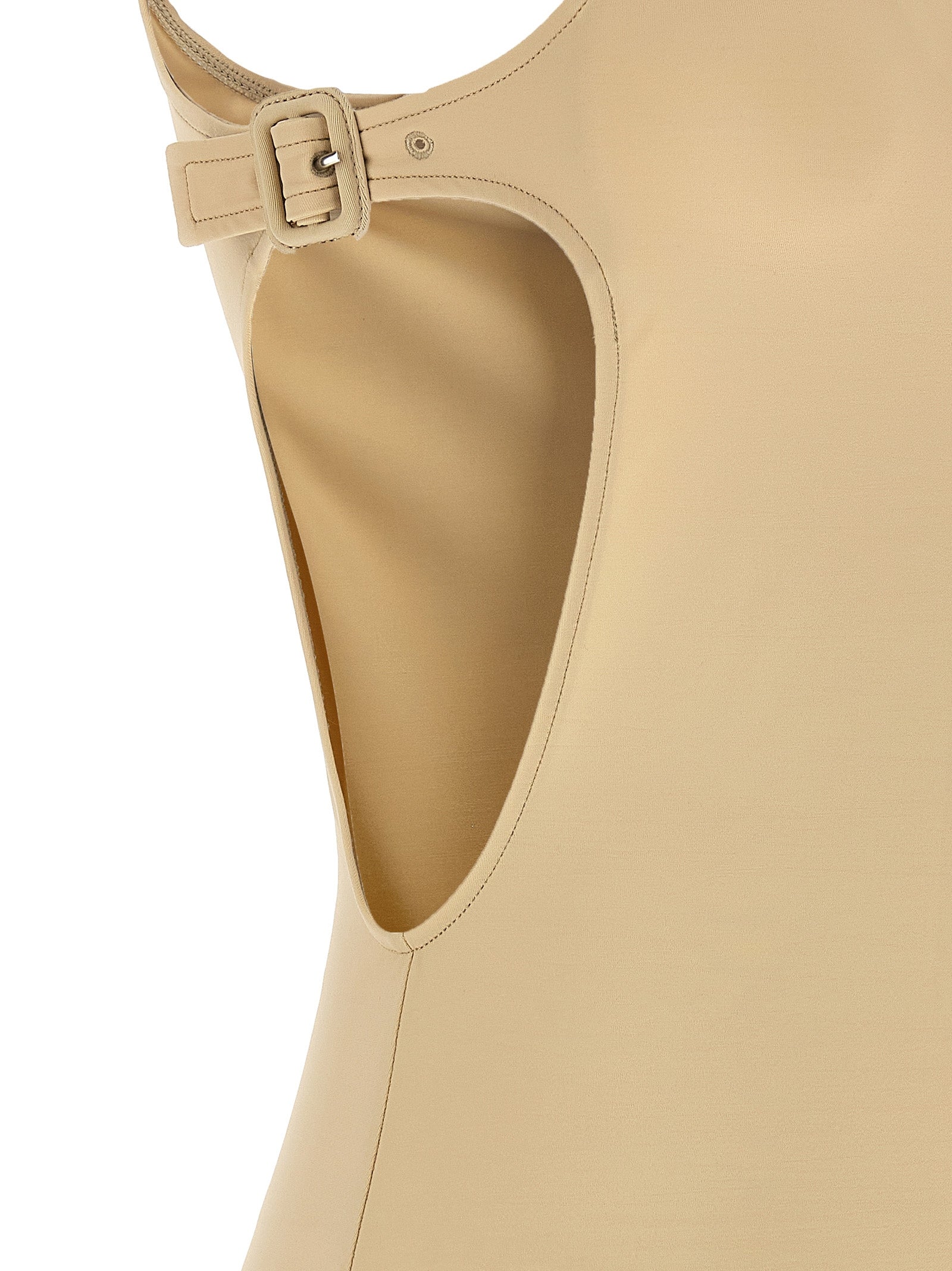 Body Courrèges beige de poliamida