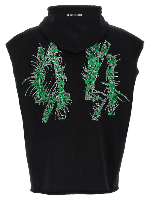 Sudadera de algodón negro 44 Label Group