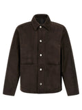 GIORGIO BRATO Brown Suede Leather Leather Jacket