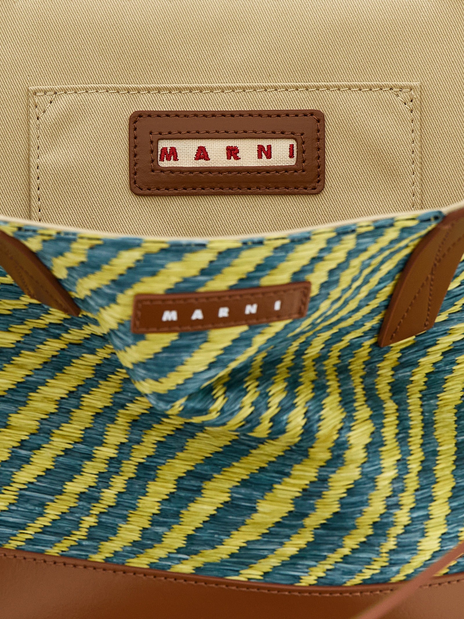 Bolso tote bicolor de poliamida Marni