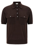P.A.R.O.S.H. Brown Wool Polo Shirt