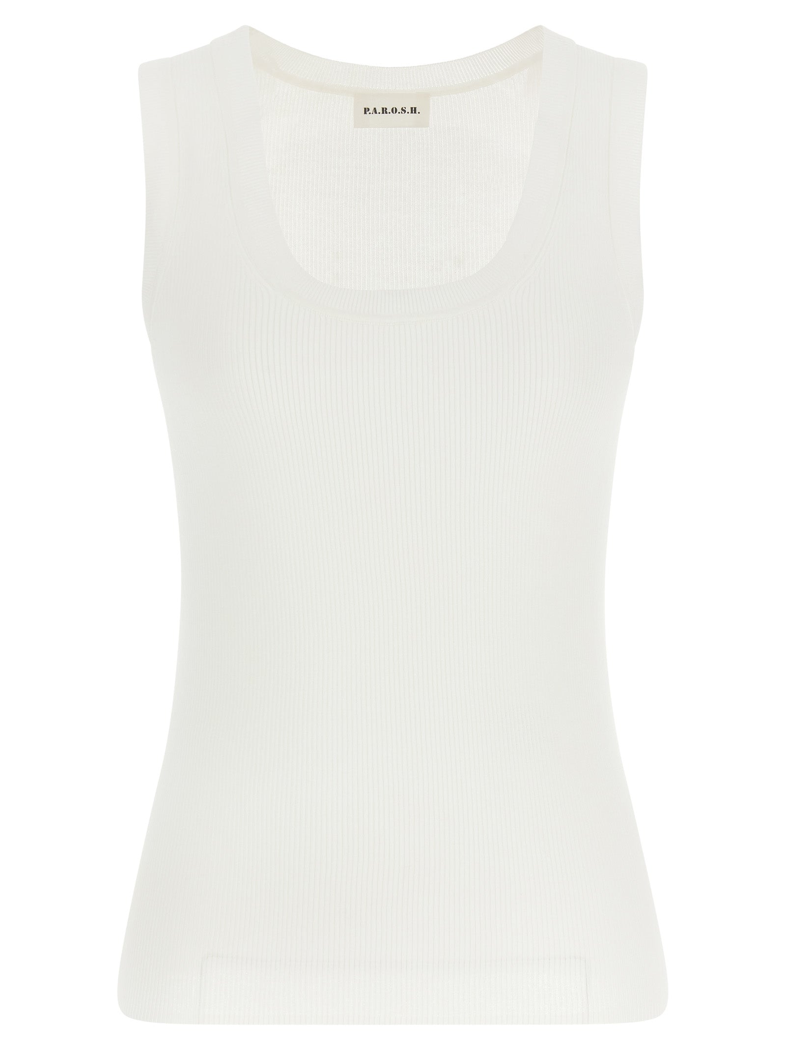 Camiseta sin mangas de algodón blanco P.A.R.O.S.H.