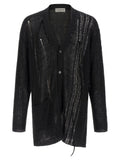 Yohji Yamamoto Black Linen Cardigan