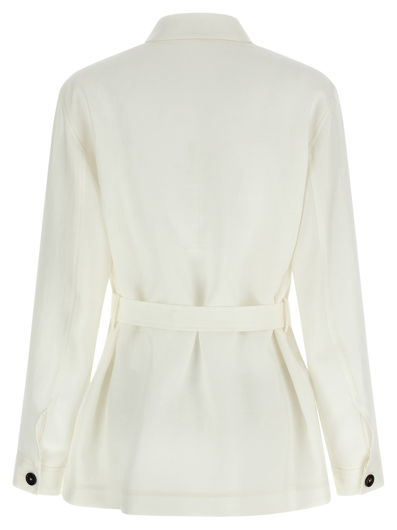 Chaqueta Tagliatore Blanca de Lino Sin Forro