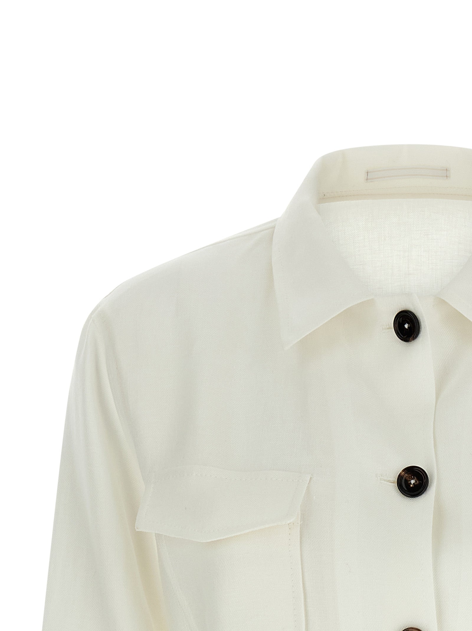 Chaqueta Tagliatore Blanca de Lino Sin Forro