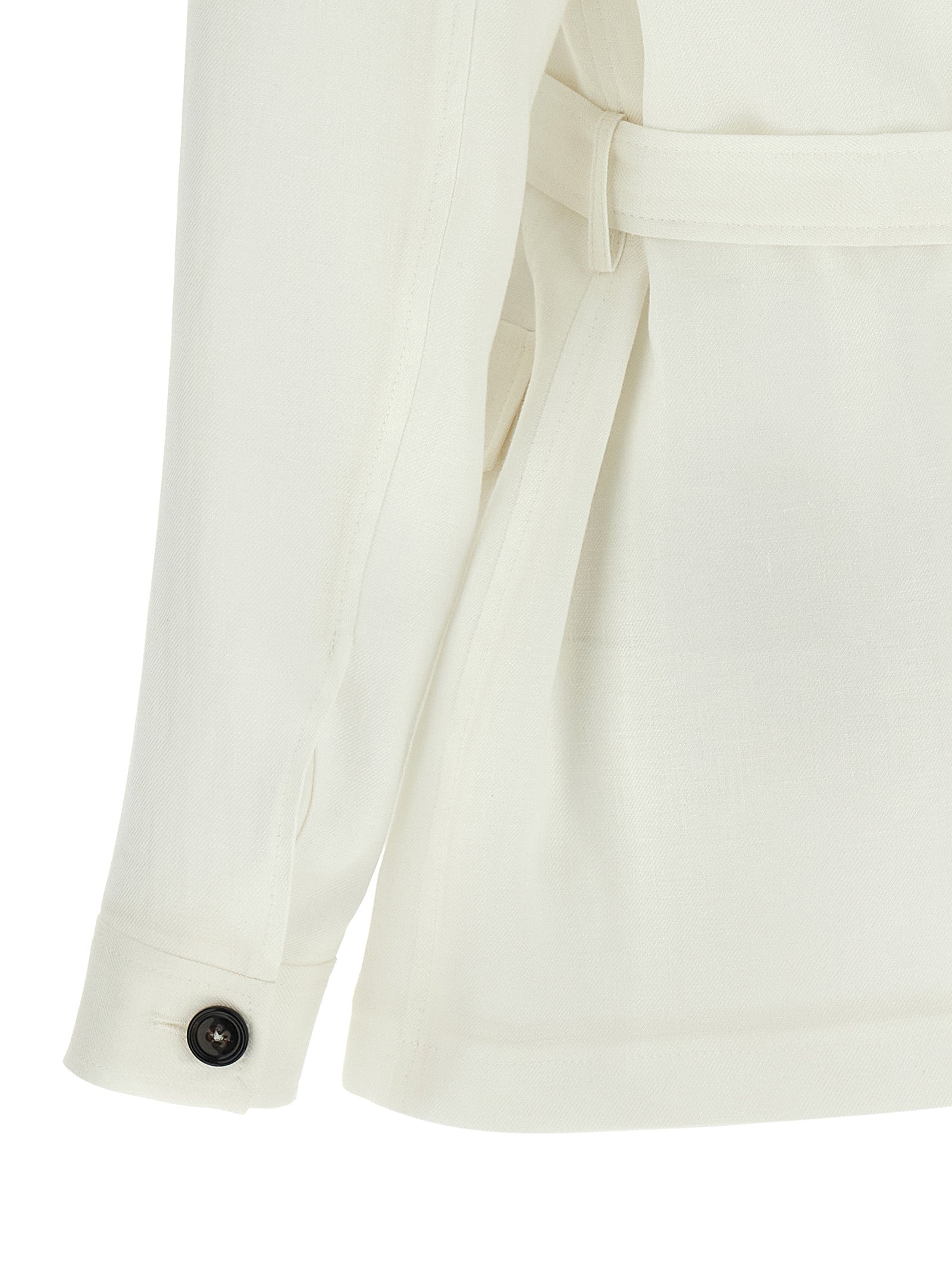 Chaqueta Tagliatore Blanca de Lino Sin Forro