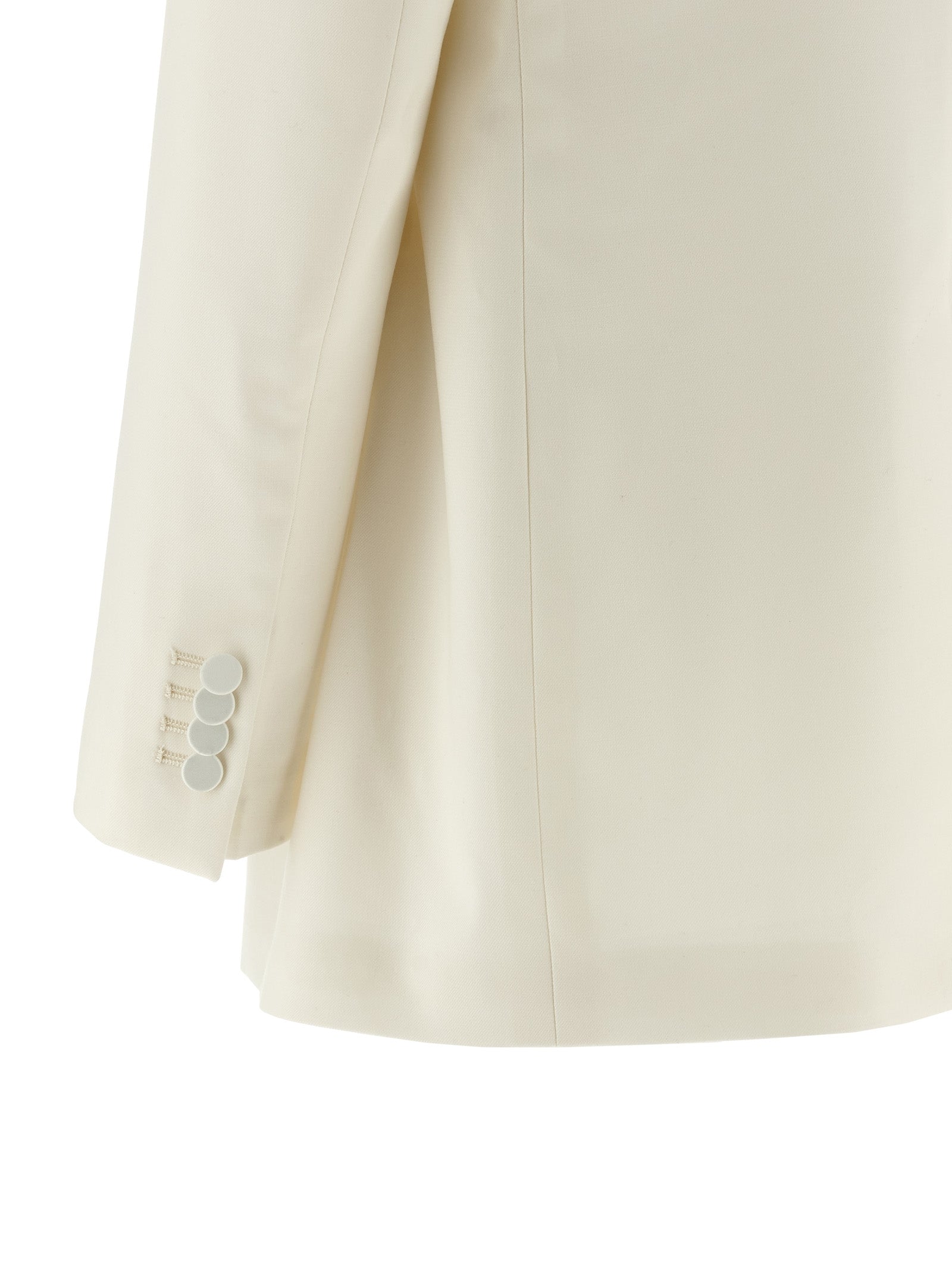 Traje de dos piezas de lana virgen blanca Tagliatore