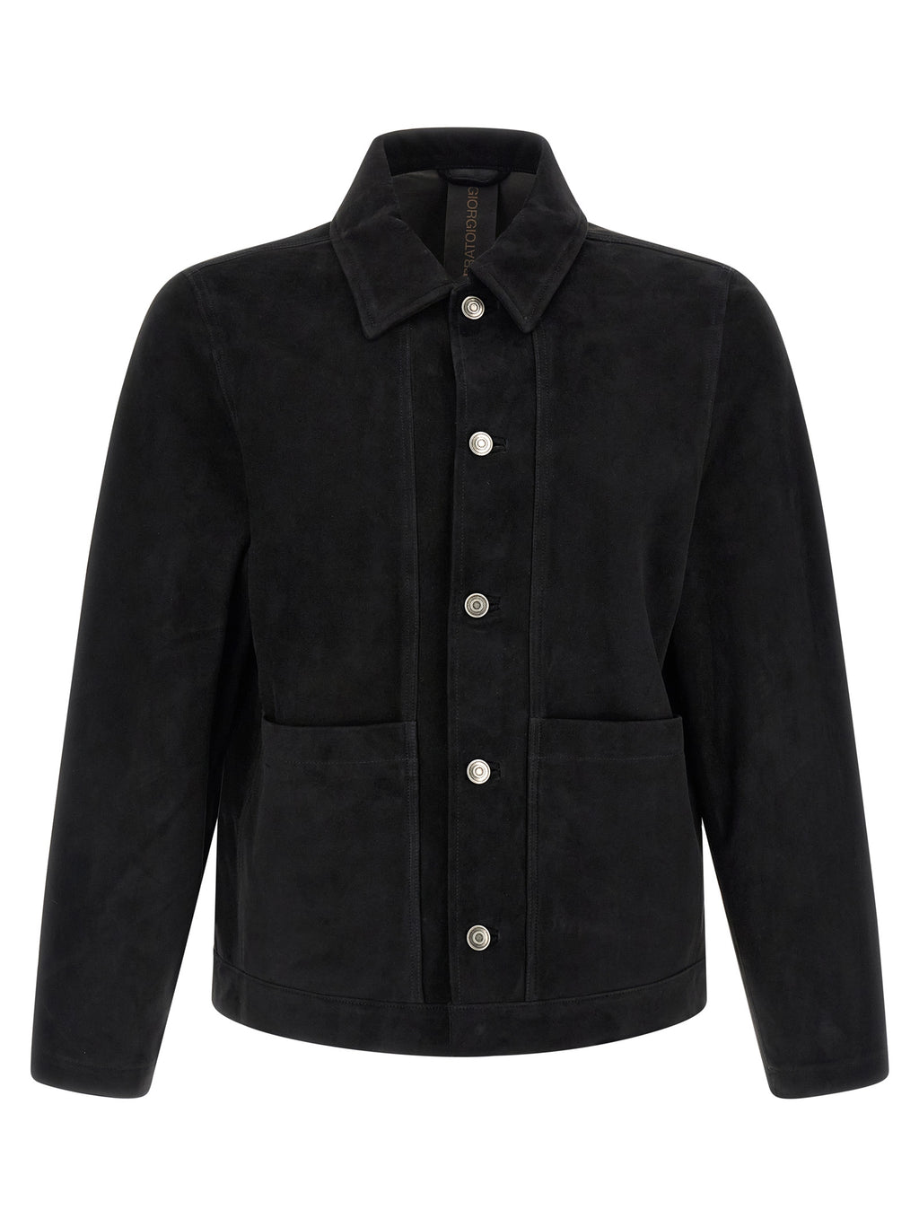 GIORGIO BRATO Black Suede Leather Leather Jacket