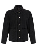 GIORGIO BRATO Black Suede Leather Leather Jacket