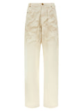 WILLY CHAVARRIA Beige Cotton Tapered Jeans