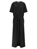 Haikure Black Cotton Long Dress