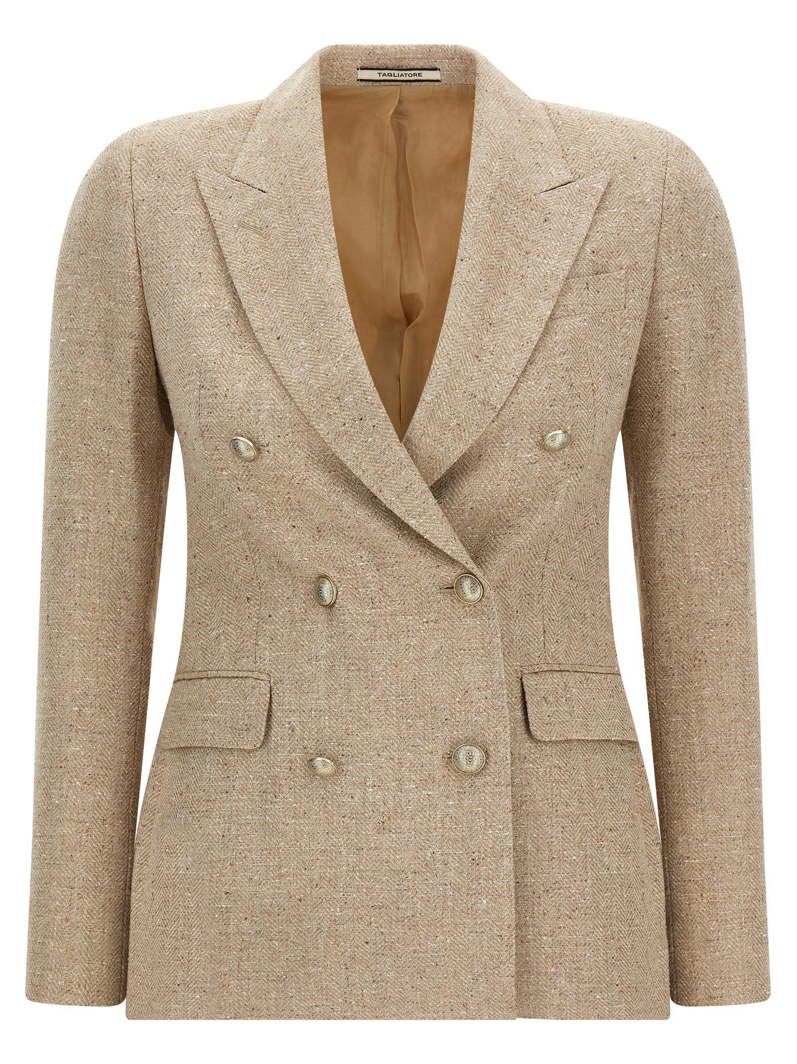 Blazer de algodón beige Tagliatore