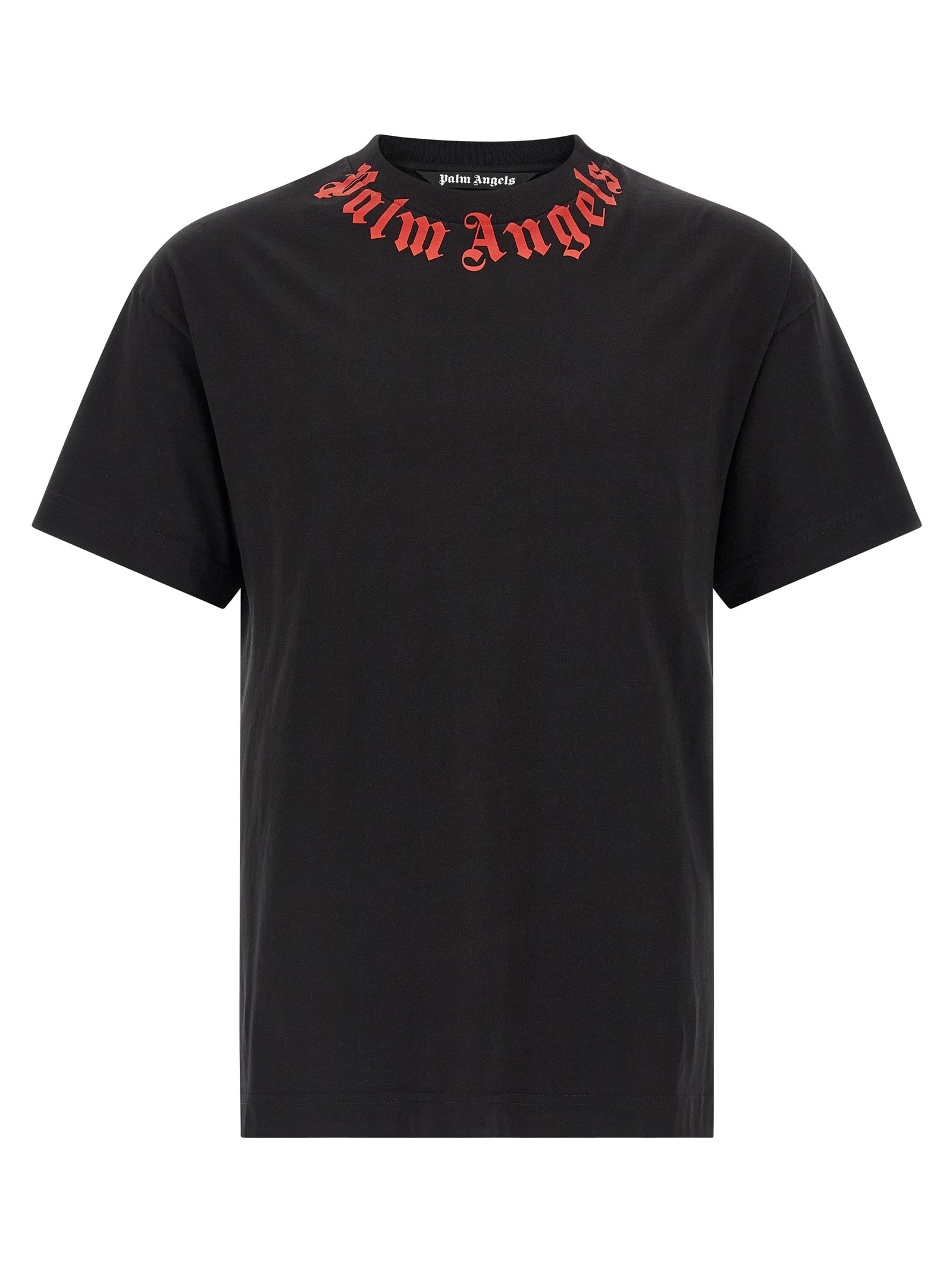 Camiseta de algodón negra Palm Angels