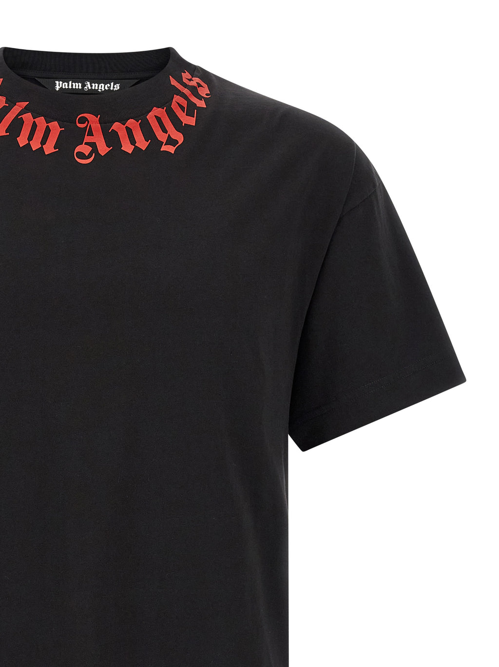 Camiseta de algodón negra Palm Angels