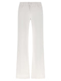 L'Agence White Cotton Straight-Leg Jeans