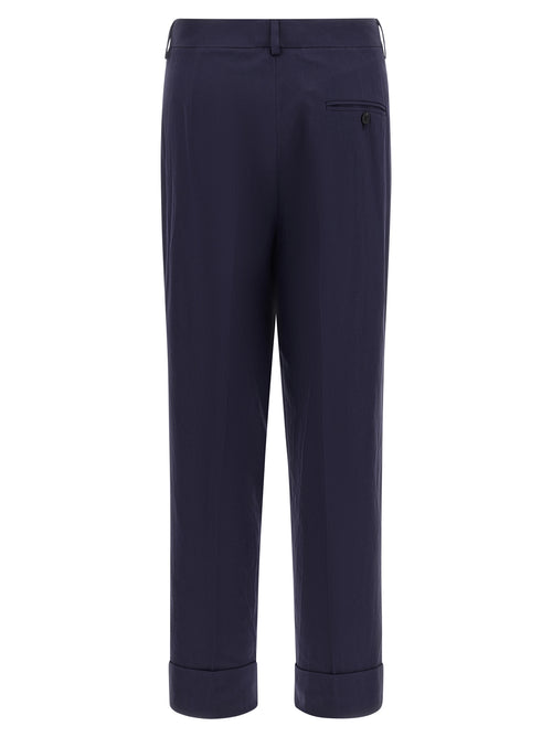 Pantalones azules de algodón Alberto Biani