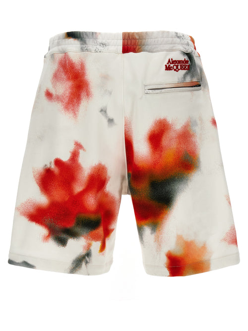 Alexander McQueen Bermudas de algodón multicolor