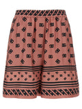 Dolce & Gabbana Bermuda de seda multicolor