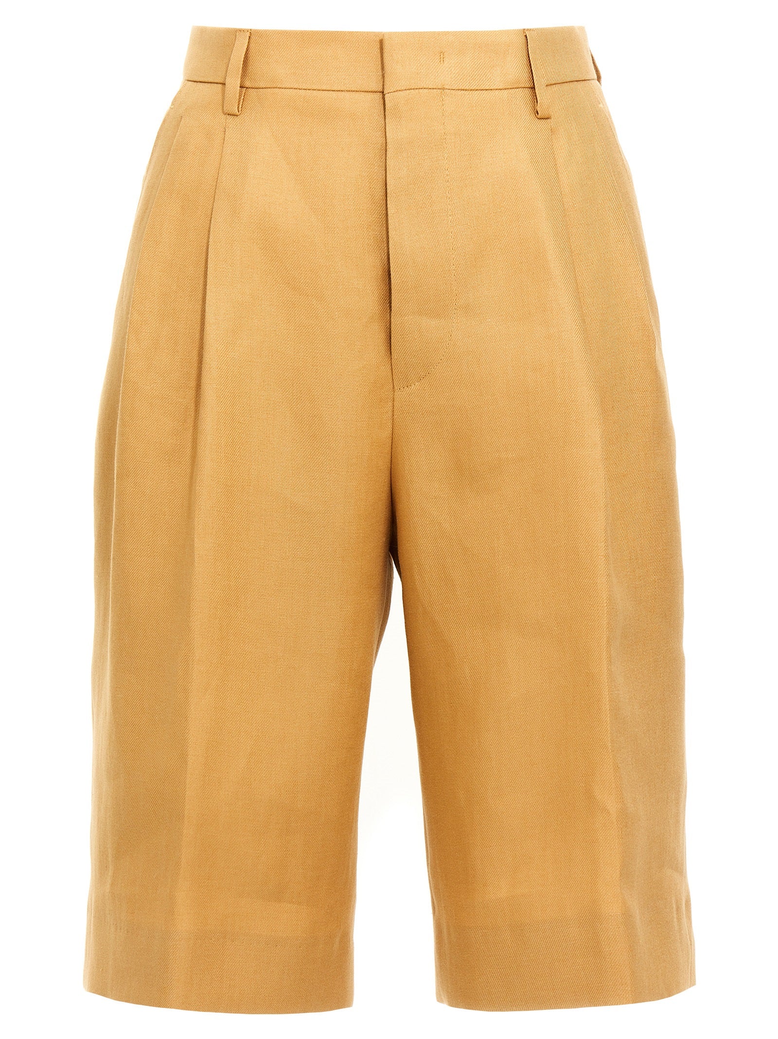 Tagliatore Shorts Bermudas Naranjas de Lino
