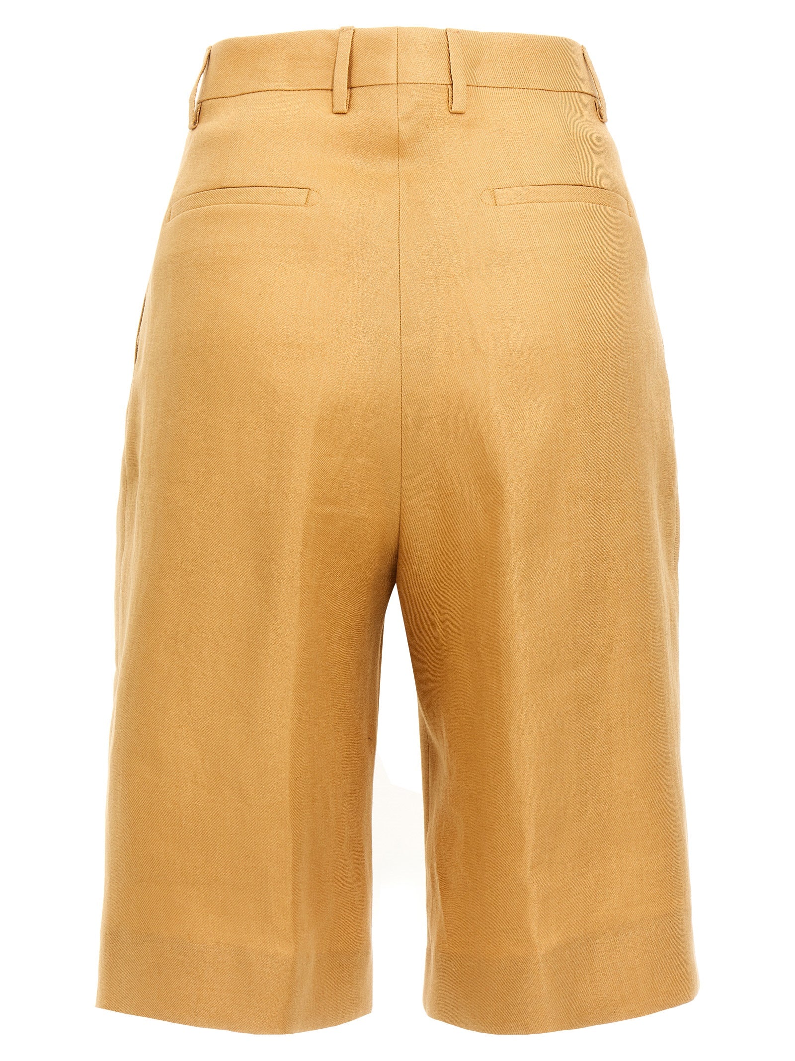 Tagliatore Shorts Bermudas Naranjas de Lino