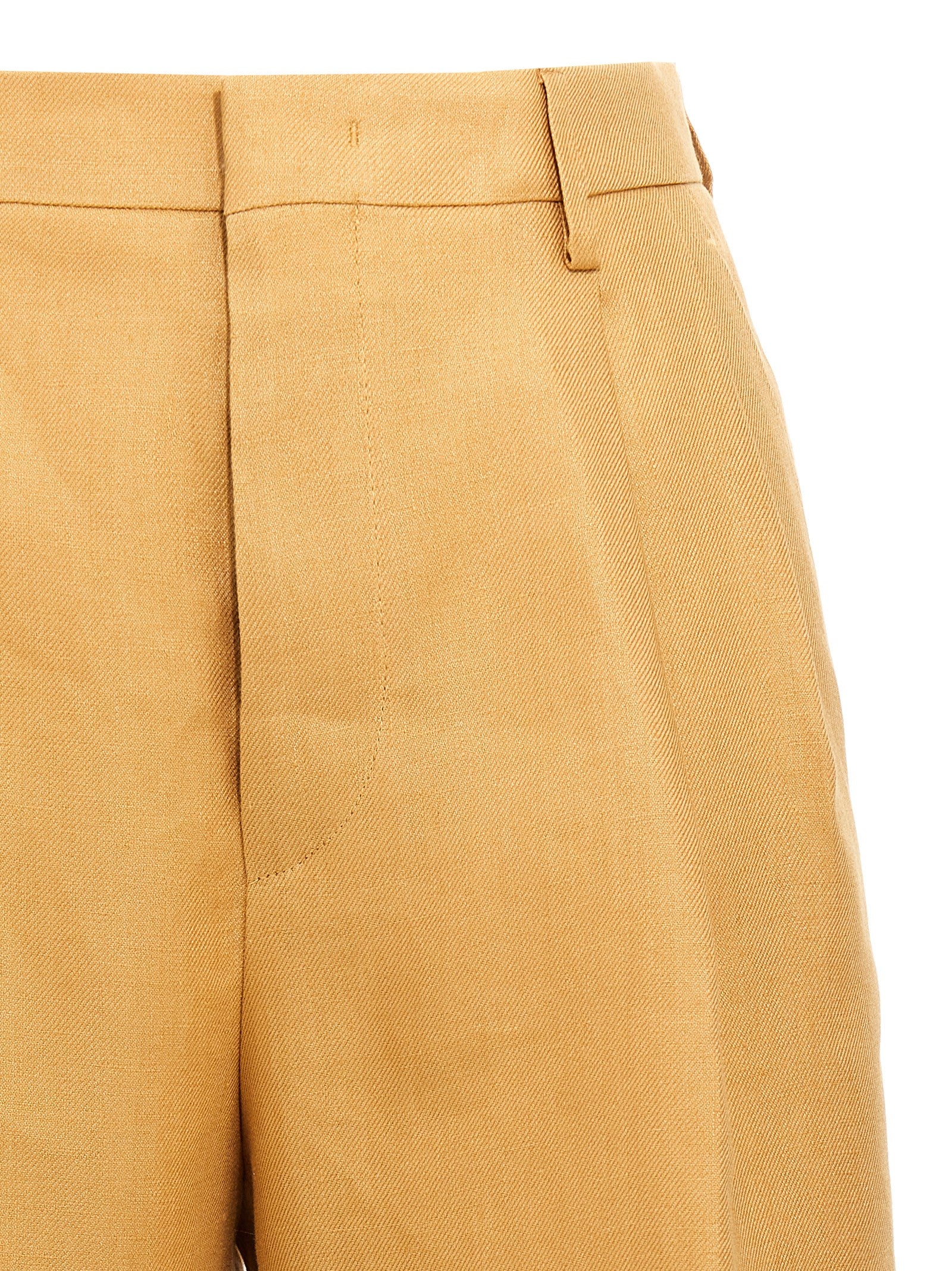 Tagliatore Shorts Bermudas Naranjas de Lino