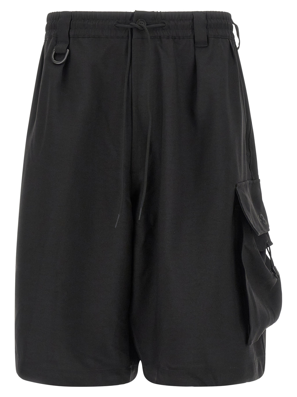 Y-3 Black Polyester Bermuda Shorts