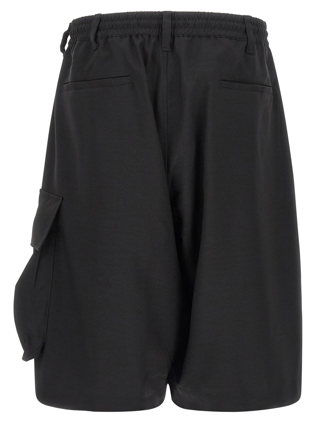Y-3 Black Polyester Bermuda Shorts