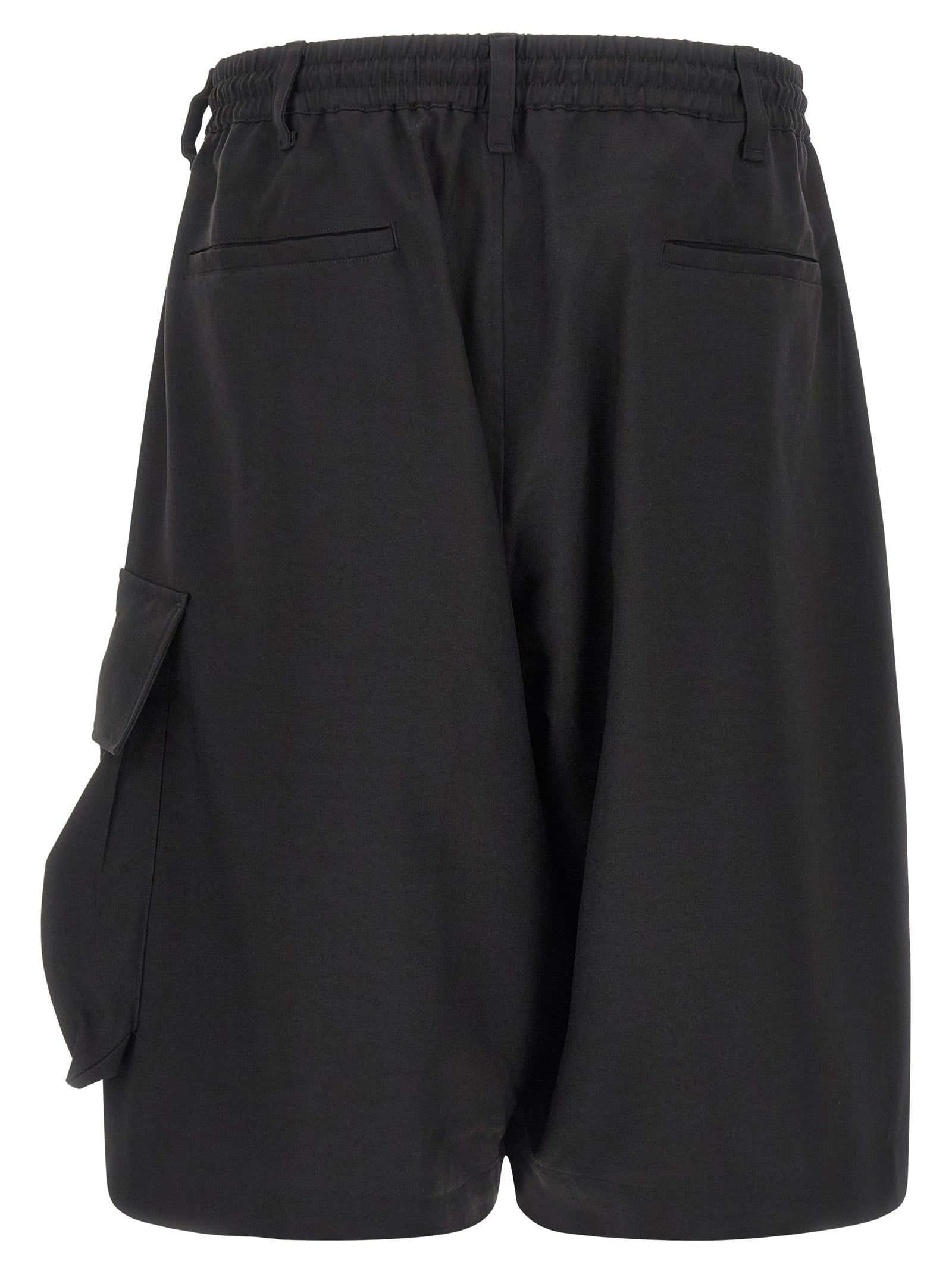 Y-3 Black Polyester Bermuda Shorts