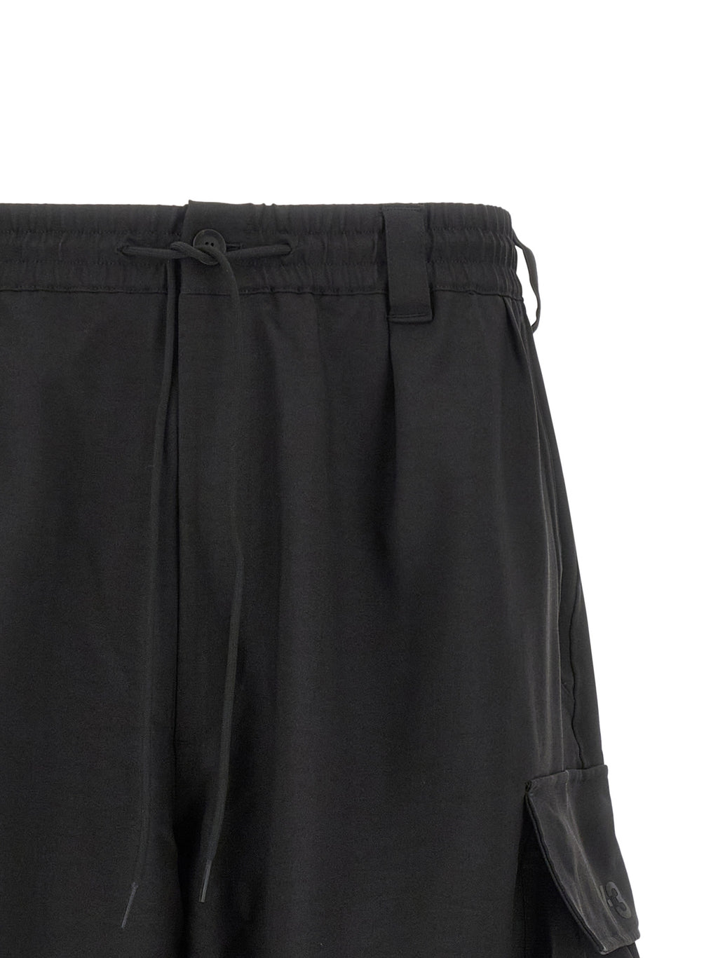 Y-3 Black Polyester Bermuda Shorts