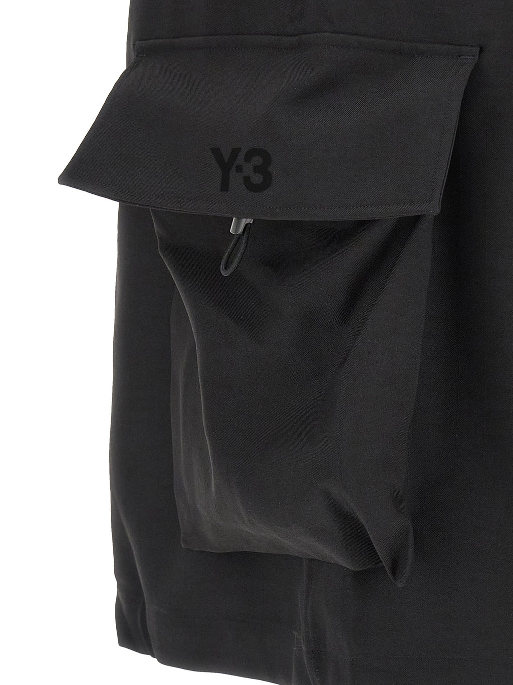 Y-3 Black Polyester Bermuda Shorts