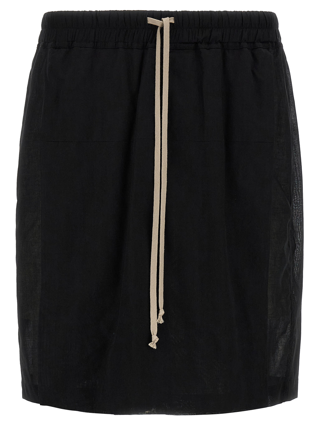 Pantalones cortos bermudas negros de algodón de Rick Owens